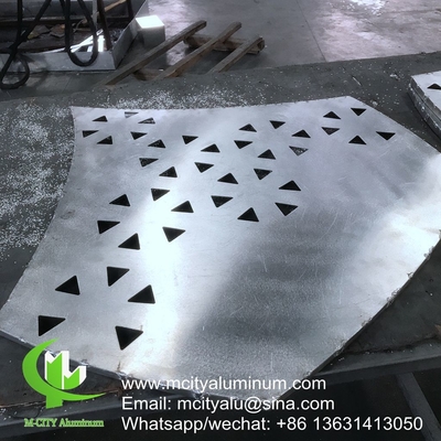 금속 큰 벽 구부리는 건물 장식용 알루미늄 표면 패널 엽 perforated panel