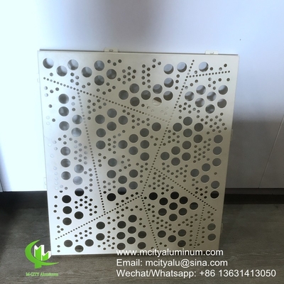 PVDF 건물 정면 장식용 금속 알루미늄 구멍 패턴