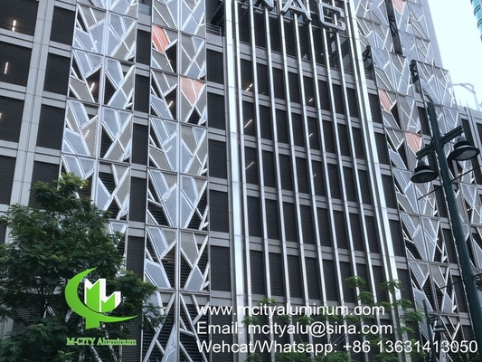 PVDF 건물 외관용으로 사용되는 금속 알루미늄 구멍이 난 비표준 패널