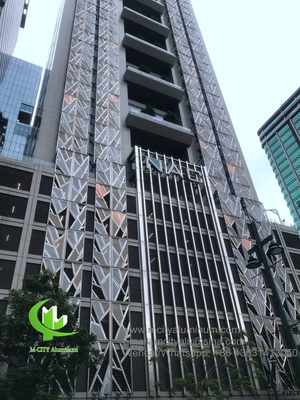 PVDF 건물 외관용으로 사용되는 금속 알루미늄 구멍 뚫린 굽기 패널