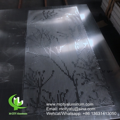 PVDF 건물 외관용으로 사용되는 금속 알루미늄 구멍 뚫린 굽기 패널