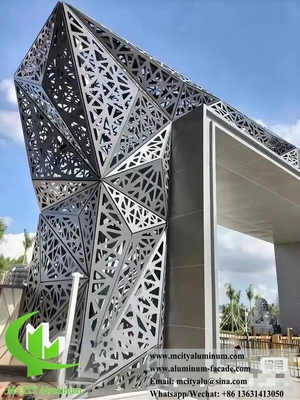 금속 벽장 3D 모양 알루미늄 장 CNC 절단 주문 제작 벽 패널