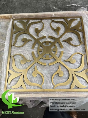 8mm 두께 알루미늄 스크린 CNC гравюра 청동 색상 파티션 장식