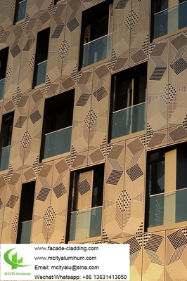 금색 금속 알루미늄 perforated facade cladding for facade exterior cladding 금속 알루미늄 perforated facade cladding for facade exterior cladding