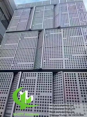 CNC 펀칭 금속 패널 알루미늄 정면 스크린 시트 PVDF 내구성 코팅