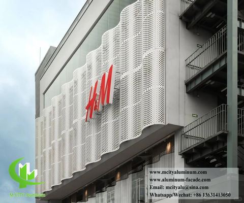 천공 알루미늄 외관 시스템 벽 클래딩 장식 중국 공장