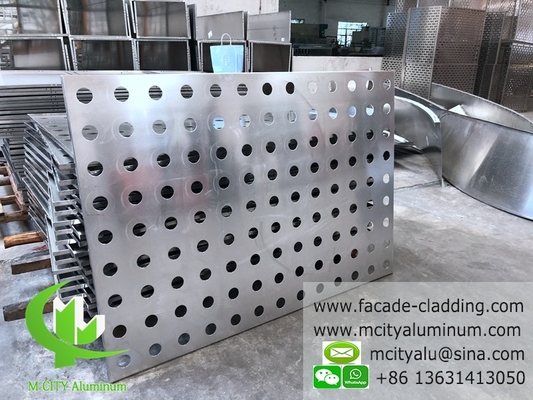 금속 알루미늄 판 알루미늄 고형 패널 커튼 벽 천 perforated pattern
