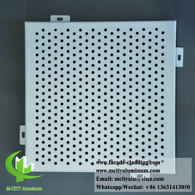 3mm 파우더 코팅 금속 알루미늄 구멍 패널 외관 표면