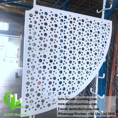 CNC 펀칭 패널 알루미늄 플루오로카본 뚫린 패널 커튼 벽면