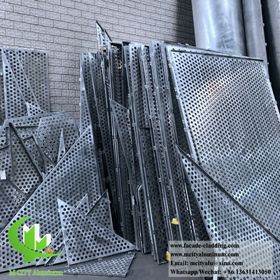 CNC 펀칭 패널 알루미늄 플루오로카본 뚫린 패널 커튼 벽면