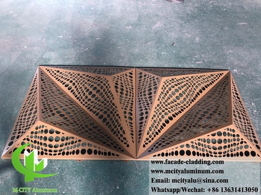 건물 표면용 3D 접힌 알루미늄 패널