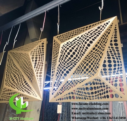 3D 구멍 뚫린 시트 건축 알루미늄 정면 레이저 절단 금속 시트