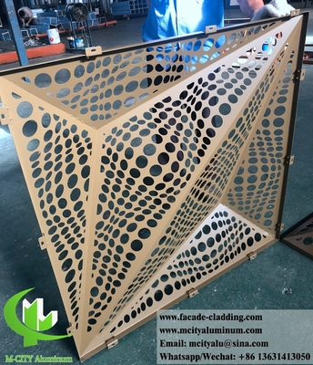 3D 구멍 뚫린 시트 건축 알루미늄 정면 레이저 절단 금속 시트