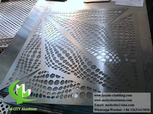 고체 알루미늄 엽 perforation 장식판 금속 정면