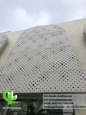 금속 정면 알루미늄 판 perforated panel curtain wall for facade cladding