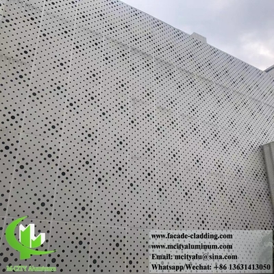 금속 정면 알루미늄 판 perforated panel curtain wall for facade cladding