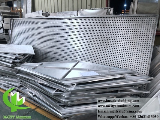 CNC 금속 패널 알루미늄 플루오르 탄소 판 perforated 패널 커튼 벽면 위장