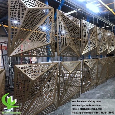 건물 표면용 3D 접힌 알루미늄 패널