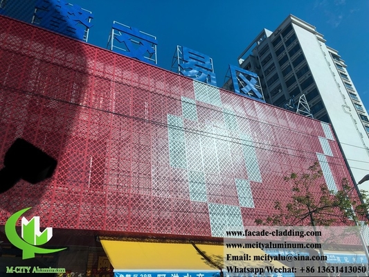 CNC 클레이딩 알루미늄 플루오로카본 뚫린 판 커튼 벽면