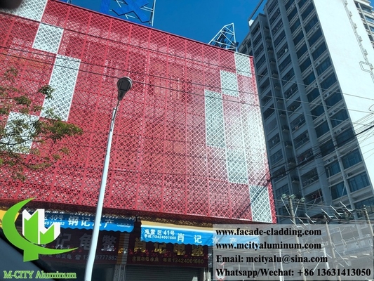 CNC 클레이딩 알루미늄 플루오로카본 뚫린 판 커튼 벽면