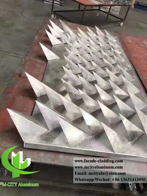 건물 표면용 3D 접힌 알루미늄 패널