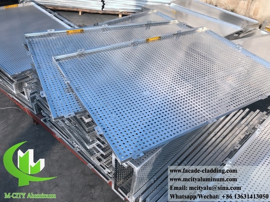 CNC 구멍 알루미늄 스크린 금속 판 알루미늄 패널 정면 접착 4mm