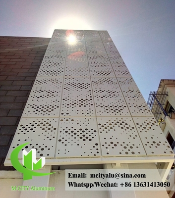 아프리카 2mm perforated sheet metal facade 알루미늄 벽 래딩 프로젝트