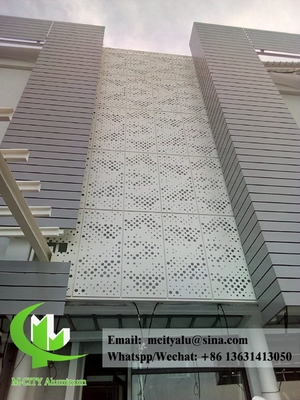 아프리카 2mm perforated sheet metal facade 알루미늄 벽 래딩 프로젝트