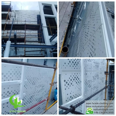 아프리카 2mm perforated sheet metal facade 알루미늄 벽 래딩 프로젝트