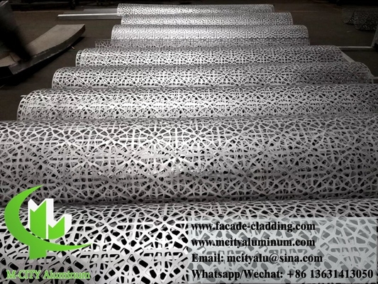 고체 금속 패널 레이저 절단 디자인과 컬럼 둥근 모양을 위한 알루미늄 클래싱 장식
