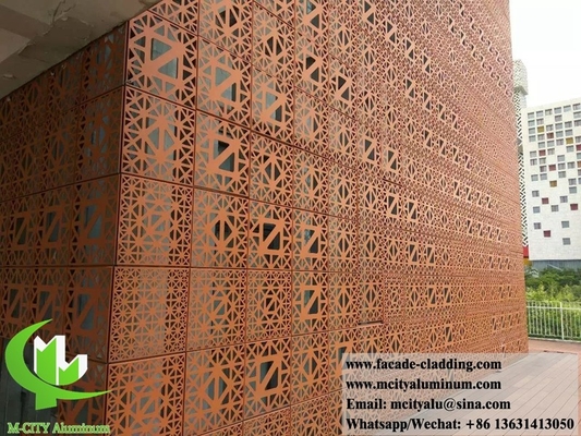 뚫린 금속 부착 디자인 건축 장식 건물 알루미늄 표면