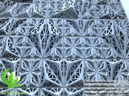 3D 모양 홀 알루미늄 장식 패널 고형 클래싱 알루미늄 금속 판
