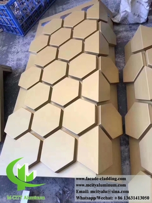 3D 모양의 금속 장판 벽지 금속 스크린 건물 표면 알루미늄 내구성