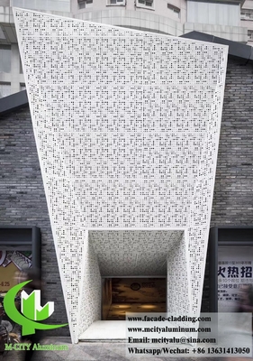 3D 모양 금속 스크린 알루미늄 정면 구멍 판 금색