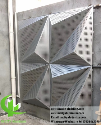 3D 모양 금속 판 알루미늄 정면 구멍 판 황금색