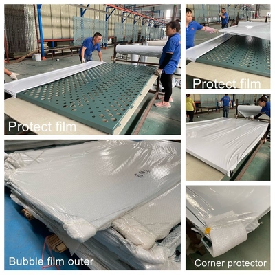중국 뚫린 금속 표면 알루미늄 장 PVDF 2mm 두께 샴페인 색