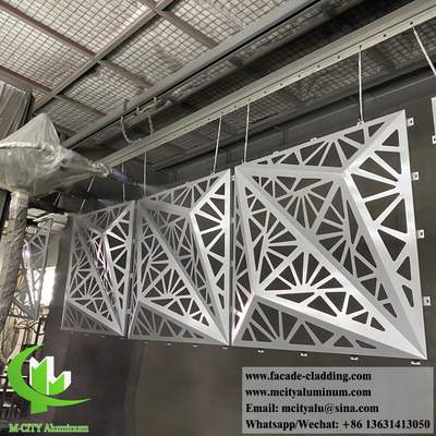 3D 모양 금속 클래싱 패널 알루미늄 스크린 PVDF 페인팅 1220x1220mm 크기 사용자 정의