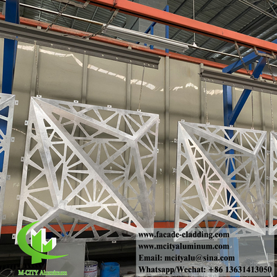 3D 모양 금속 클래싱 패널 알루미늄 스크린 PVDF 페인팅 1220x1220mm 크기 사용자 정의