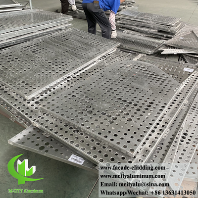 뚫기 금색 금판 정면 시스템 알루미늄 합금 3mm 두께 PVDF 페인트
