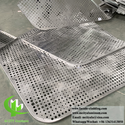 뚫기 금색 금판 정면 시스템 알루미늄 합금 3mm 두께 PVDF 페인트