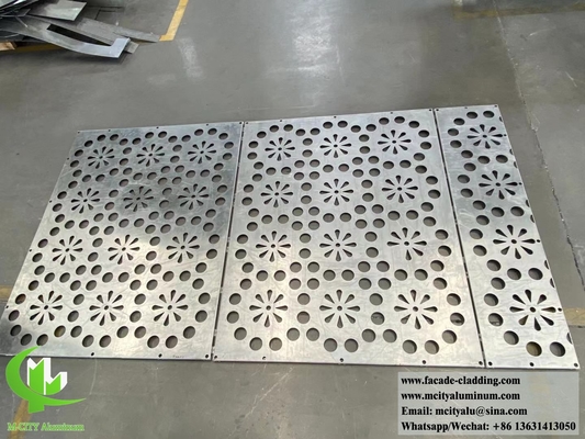 프라이버시 스크린/벽 표면 장식용 금속 판 perforated panel aluminum cladding