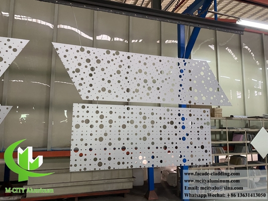 프라이버시 스크린/벽 표면 장식용 금속 판 perforated panel aluminum cladding