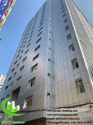 고체 알루미늄 벽지 3mm PVDF 마무리 15 년 보증 벽면 외관 장식
