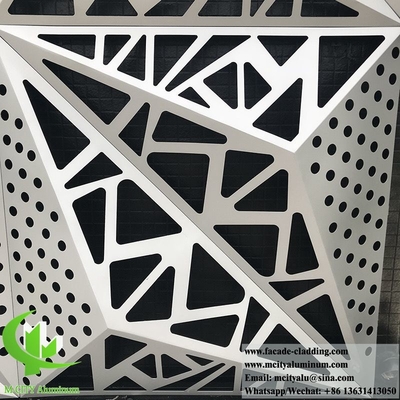 1m x 1m 금속 정면 알루미늄 클래싱 2mm 두께 슬라이버 컬러 3D 클래싱 패널