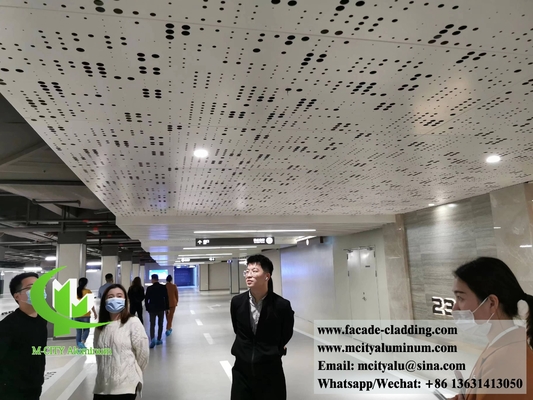 건물 표면 시스템용 알루미늄 뚫림 판지 고형 슬라이버 곡선판