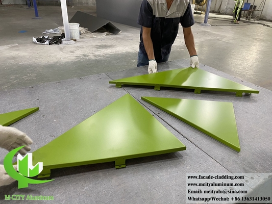 고체 알루미늄 패널 금속 벽 표면 3mm 두께의 PVDF 표면