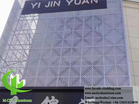 돌무늬로 된 벽 덮개 알루미늄 정면 시스템용 구멍 뚫기 금속 패널