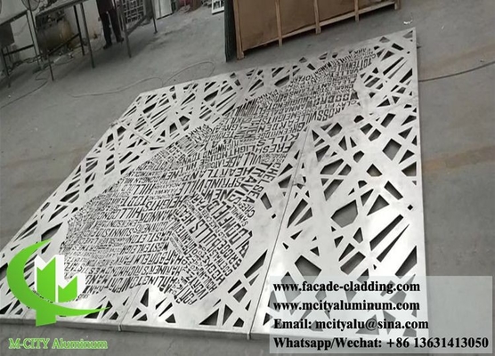 옥외 장식 스크린 패널 천장 벽 엽 Aluminum Sheet For Ceiling Wall Cladding Facade System