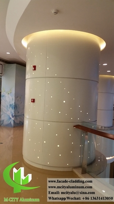 LED 조명과 함께 기둥 알루미늄 엽 3.0mm에 대한 건축 금속 클래딩