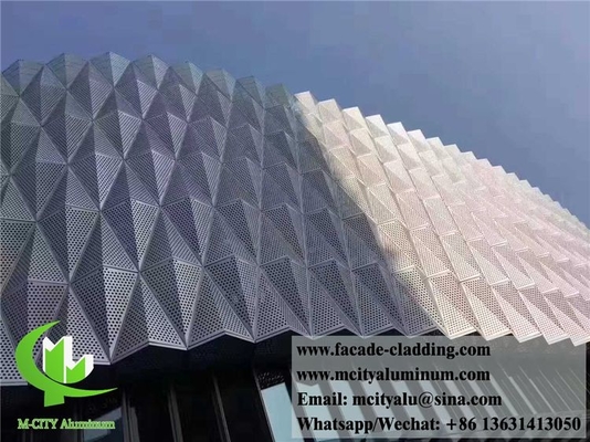 뚫린 금속 장판 3D 디자인 알루미늄 패널 정면 클래딩 스크린